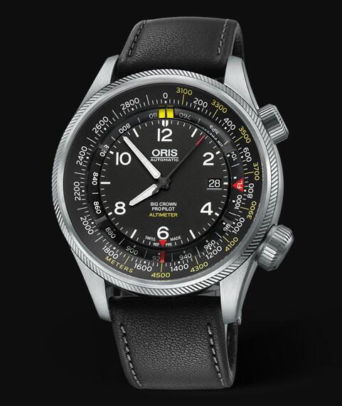 Oris Aviation Big Crown Propilot ALTIMETER WITH METER SCALE 47mm Replica Watch 01 733 7705 4164-Set 5 23 19FC